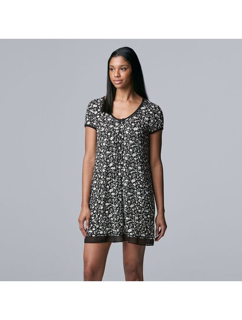 Women's Simply Vera Vera Wang Basic Luxury Sleepshirt