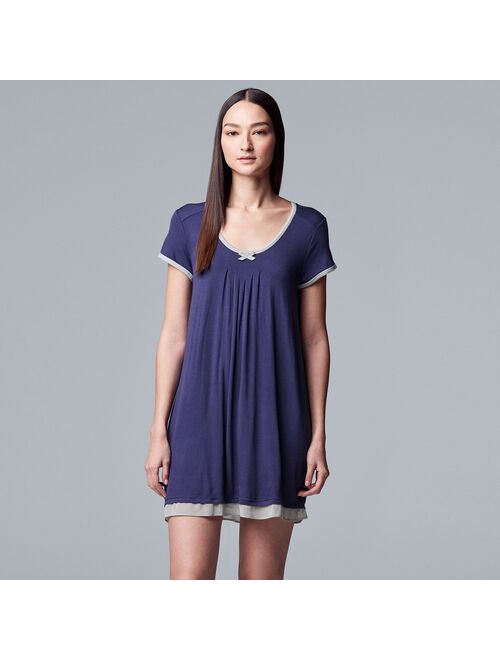 Women's Simply Vera Vera Wang Basic Luxury Sleepshirt