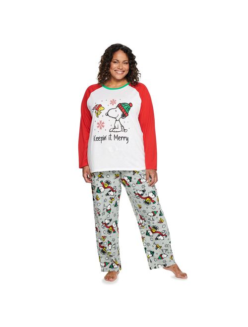 Plus Size Jammies For Your Families® Peanuts Pajama Set