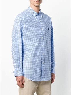 vichy button long sleeve shirt