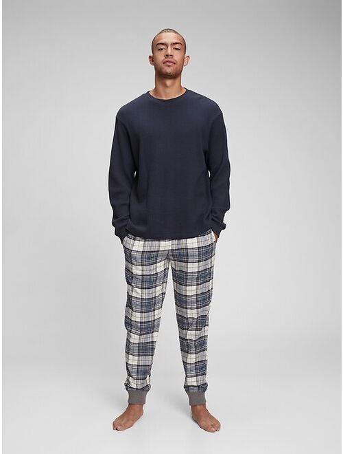 GAP Adult Flannel Plaid E-Waist PJ Joggers