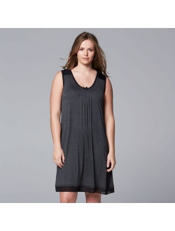 Plus Size Simply Vera Vera Wang Basic Luxury Sleepshirt