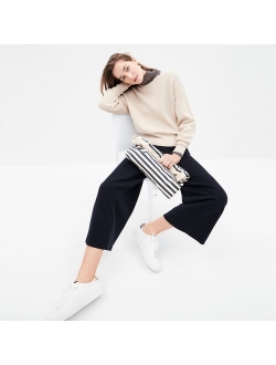 Wide-leg sweatpant in featherweight cashmere