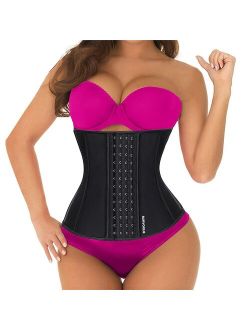 Burvogue Waist Trainer Corset for Weight Loss Women Latex Corset Body Shaper Tummy Waist Cincher Slimming Shaper Belt Shapewear