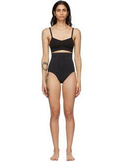 SKIMS Black Contour Bonded High Waisted Thong