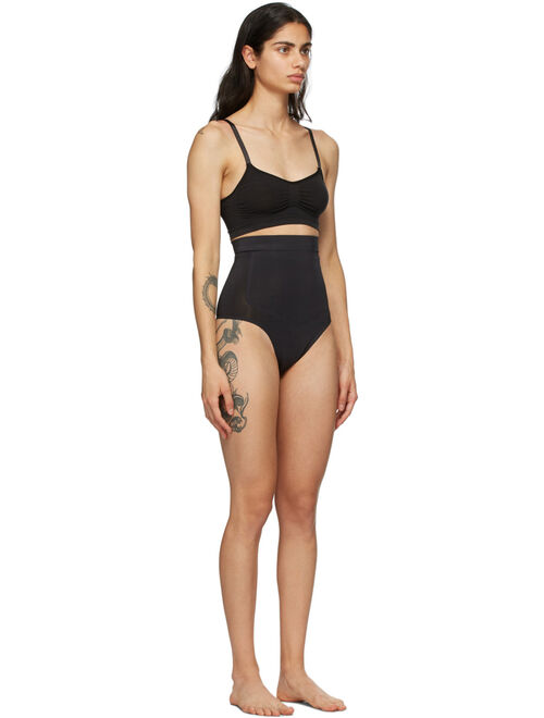 SKIMS Black Contour Bonded High Waisted Thong