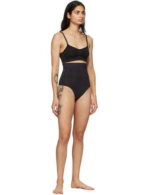 SKIMS Black Contour Bonded High Waisted Thong