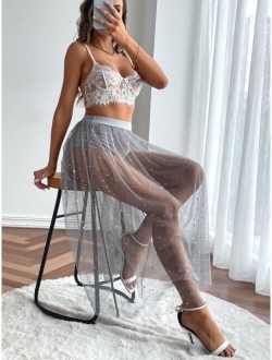 2 In 1 Galaxy Mesh Skirt