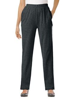 Women's Plus Size 7-Day Knit Straight Leg Pant