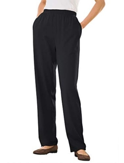 Women's Plus Size 7-Day Knit Straight Leg Pant