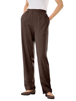 Women's Plus Size 7-Day Knit Straight Leg Pant