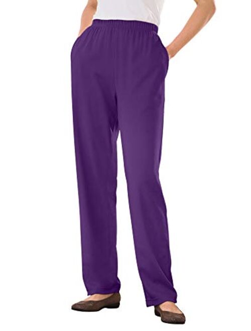 Woman Within Women's Plus Size 7-Day Knit Straight Leg Pant