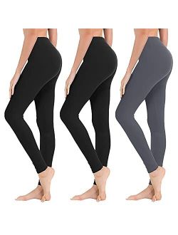 High Waisted Leggings for Women - Soft Athletic Tummy Control Pants for Running Cycling Yoga Workout - Reg & Plus Size