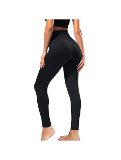 High Waisted Leggings for Women - Soft Athletic Tummy Control Pants for Running Cycling Yoga Workout - Reg & Plus Size