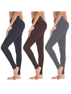 High Waisted Leggings for Women - Soft Athletic Tummy Control Pants for Running Cycling Yoga Workout - Reg & Plus Size