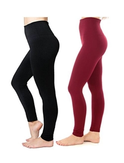 Fleece Lined Leggings for Women High Waisted Thermal Leggings Tummy Control Seamless Warm Winter Leggings for Women