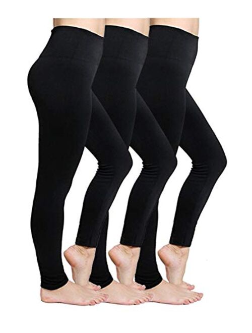 Fleece Lined Leggings for Women High Waisted Thermal Leggings Tummy Control Seamless Warm Winter Leggings for Women