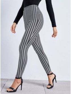 High Waist Houndstooth Leggings