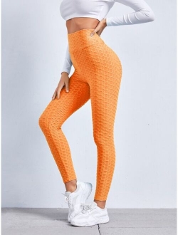 Honeycomb Textured Bum Booty Boosting Leggings