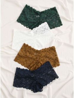 4pack Scallop Lace Panty Set