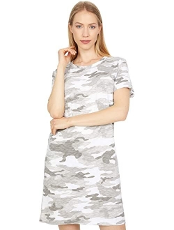 Dylan by True Grit Camo Chic-Slub Knit Crew T-Dress