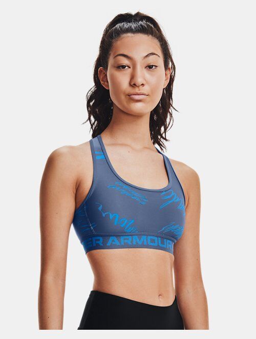 Under Armour Women's Armour® Mid Crossback Mid Printed Sports Bra