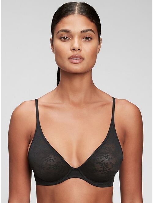 GAP Bare Natural Recycled Lace Plunge Bra