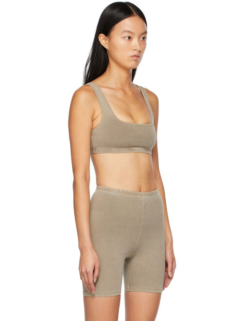 SKIMS Beige Lounge Life Wide Neck Bralette