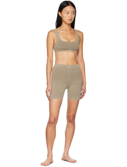 SKIMS Beige Lounge Life Wide Neck Bralette