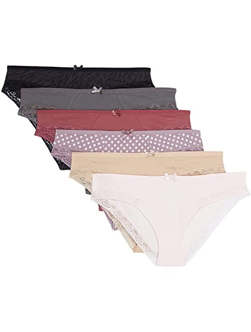 PACT Organic Cotton Lace Hipster 6-Pack