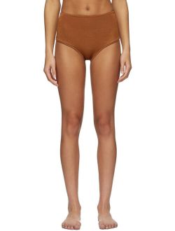 Calle Del Mar Orange Knit Panty Bikini Bottom