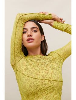 UO Now You See Me Lace Top