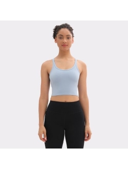 NWT RACERBACK Built In Bra Buttery-Soft Yoga Workout Gym Crop Tops Women Naked-feel Fitness Sport Athletic Crop Vest Bras