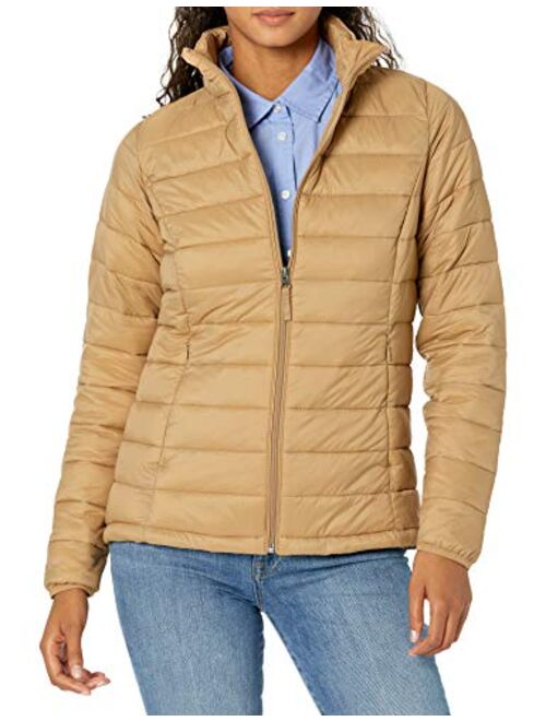 Amazon Essentials Women's Lightweight Long-Sleeve Full-Zip Water-Resistant Packable Puffer Jacket