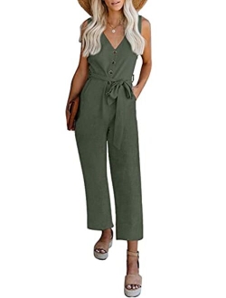 Acelitt Women V Neck Bat Sleeve Belted Wrap Short Jumpsuit,S-XL