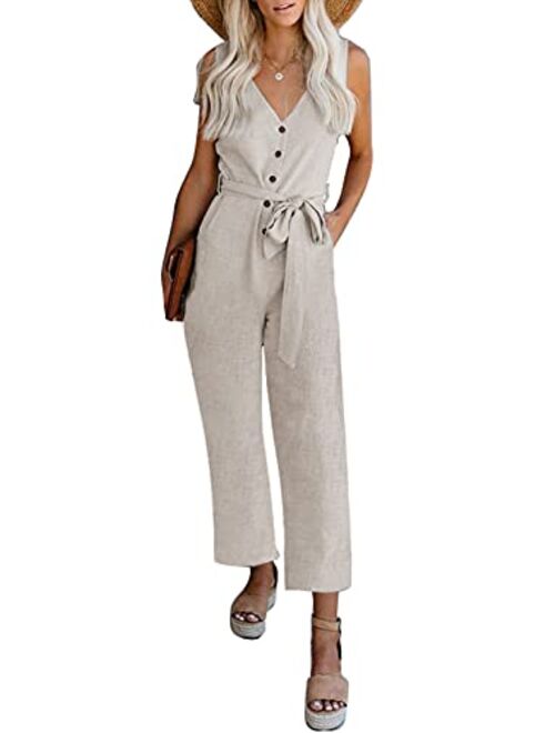 Acelitt Women V Neck Bat Sleeve Belted Wrap Short Jumpsuit,S-XL