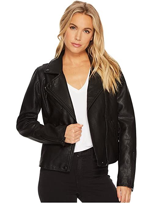 BLANKNYC Faux Leather Moto Jacket Onyx