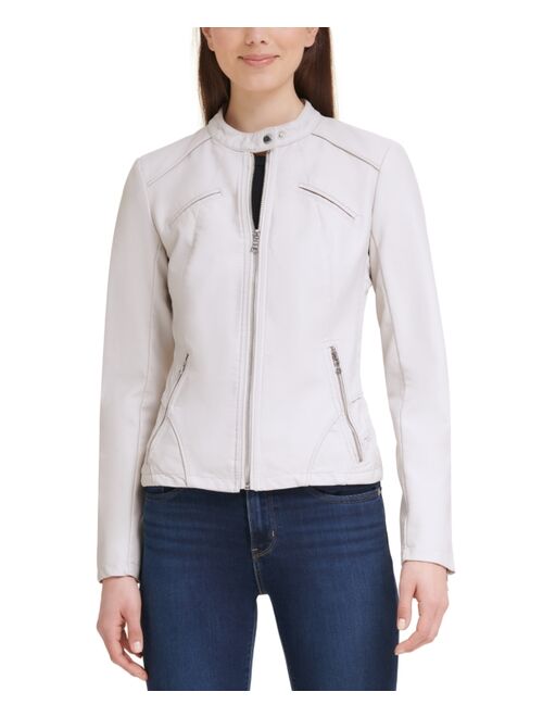 Guess Faux-Leather Moto Jacket