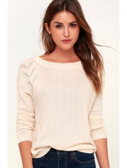 Pointelle Me More Mustard Yellow Knit Sweater