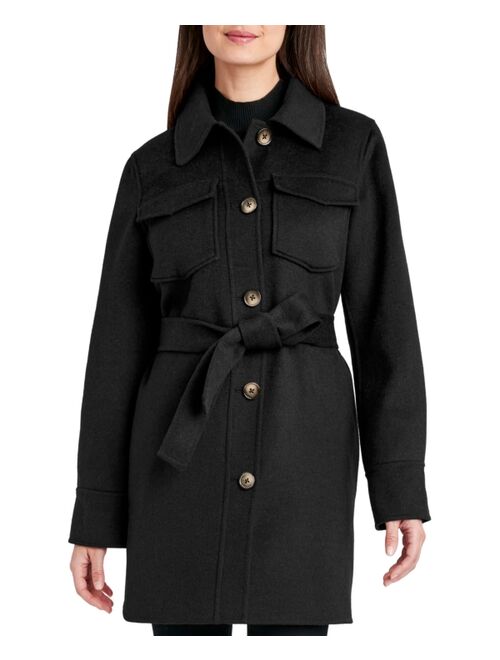 Tahari Double-Face Belted Shirt Jacket