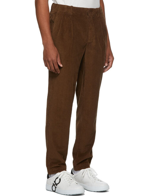 Z Zegna Corduroy Double Pleat Trousers