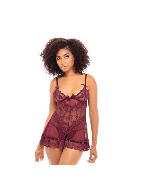 Oh La La Cheri Valentine Soft Cup Lace Babydoll & G-String Set 2139