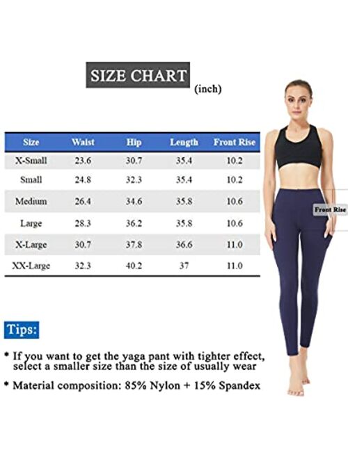 SILKWORLD Fleece Lined Leggings for Women High Waist Thermal Yoga Pants with Hidden Pockets