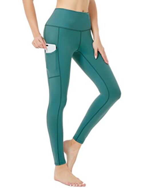 SILKWORLD Fleece Lined Leggings for Women High Waist Thermal Yoga Pants with Hidden Pockets