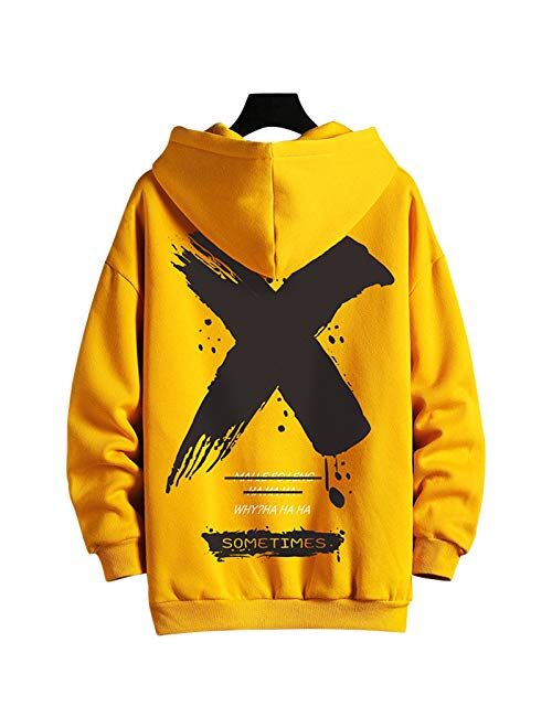 Hoodies for Men & Woman Pullover Sweatshirt, Mens Fashion Hip-Hop Hooded Casual Long Sleeve