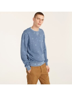 French terry crewneck sweatshirt in splatter pattern