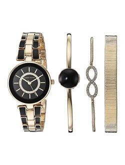 Women's Premium Crystal Accented Watch and Bracelet Set