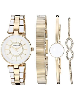 Women's Premium Crystal Accented Watch and Bracelet Set