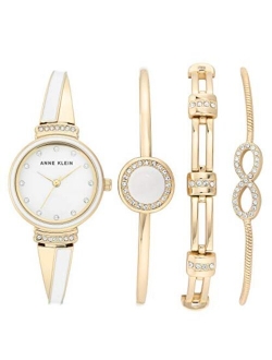 Women's Premium Crystal Accented Watch and Bracelet Set, AK/3578