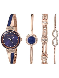 Women's Premium Crystal Accented Watch and Bracelet Set, AK/3578